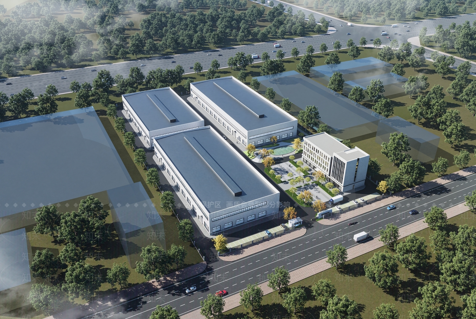 现代标准厂房SU模型下载【ID:1203490899】