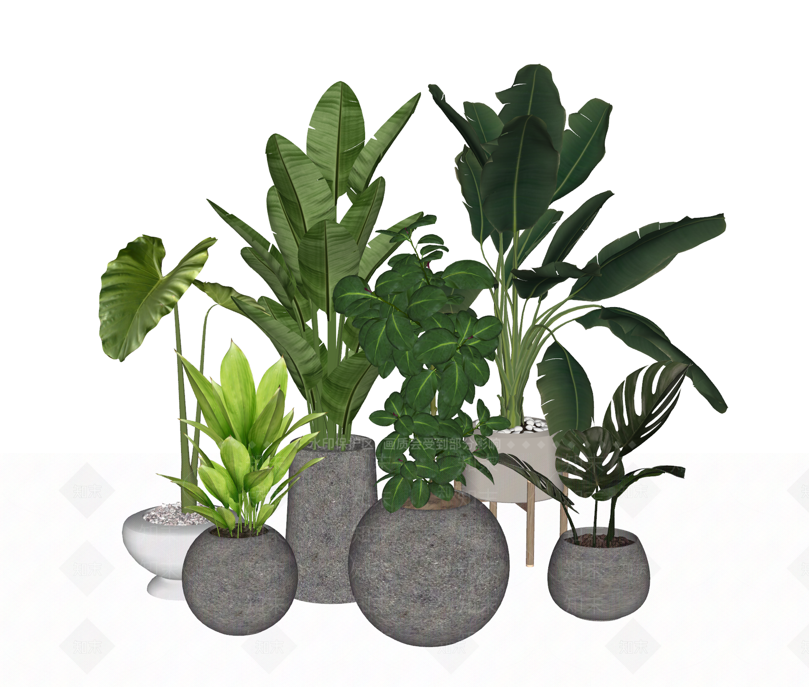 盆栽SU模型下载【ID:1203491042】