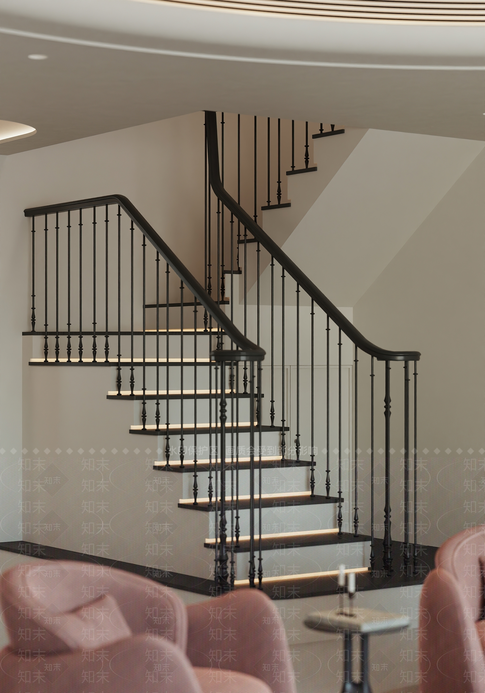 法式楼梯3D模型下载【ID:1203855732】