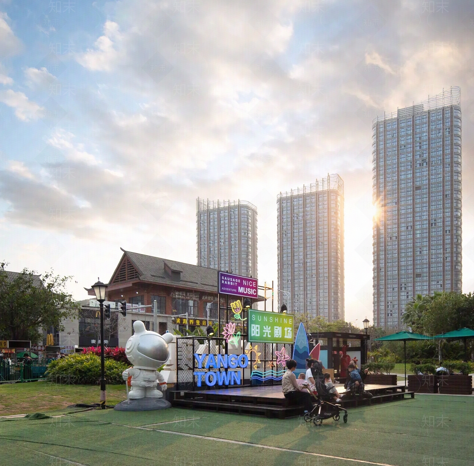 现代城市背景贴图下载【ID:1203494415】