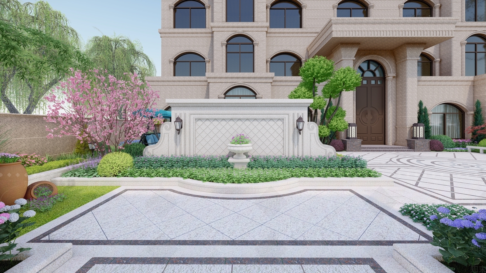 法式复古乡村庭院SU模型下载【ID:1203494837】