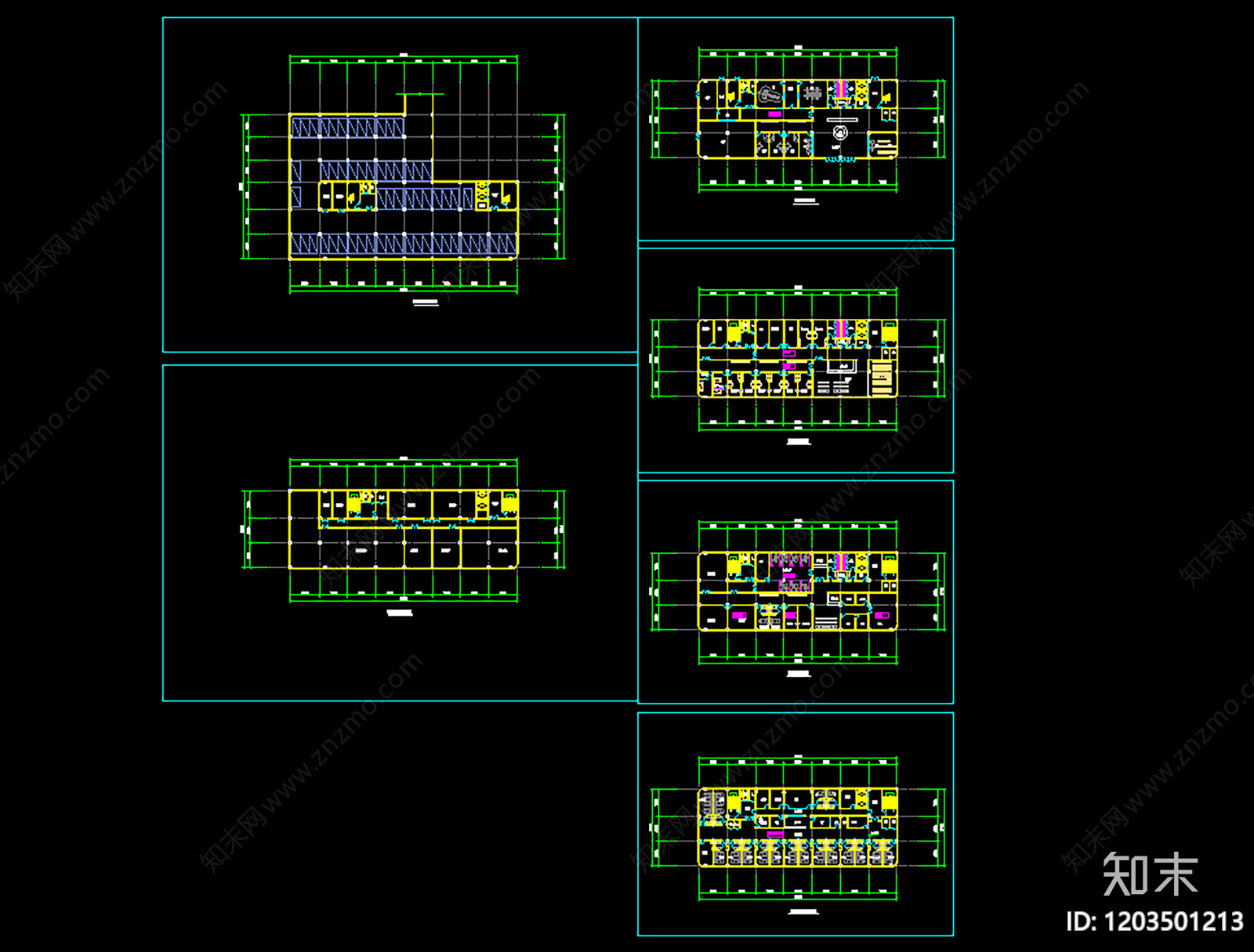 现代医院建筑施工图下载【ID:1203501213】