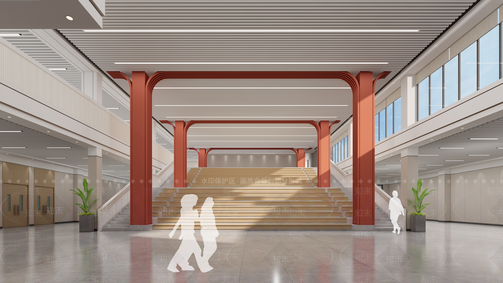现代简约其他学校空间SU模型下载【ID:1203500234】
