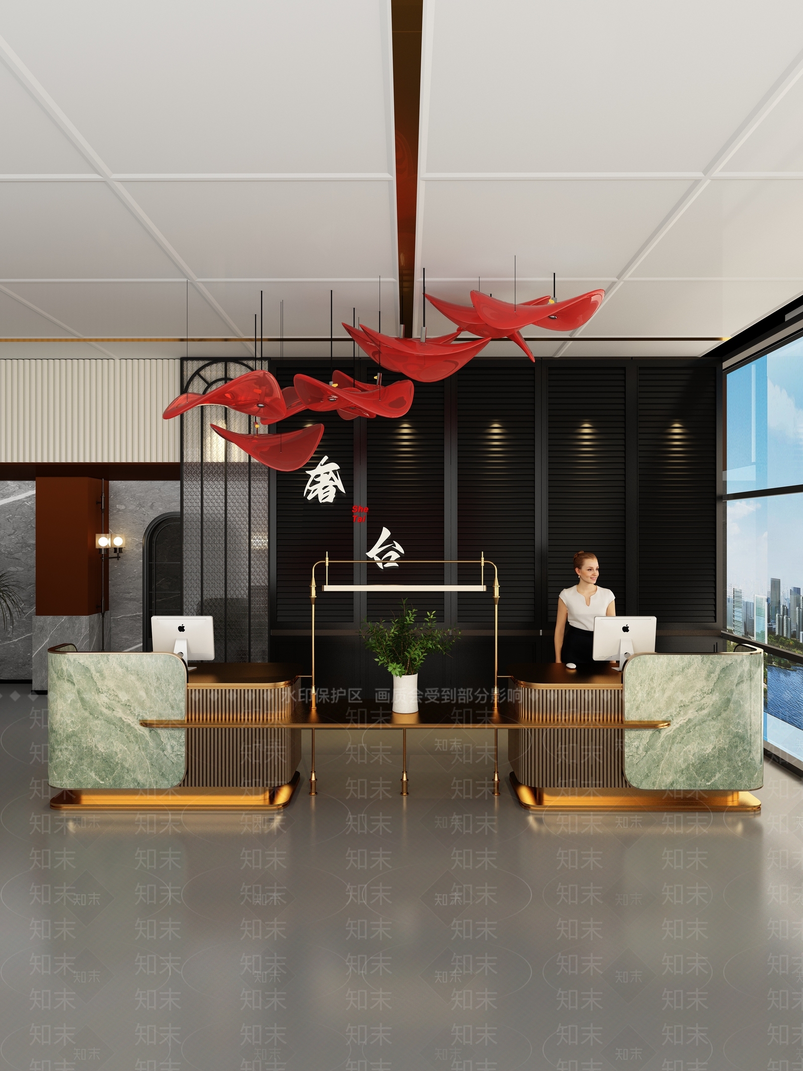 欧式法式大厅3D模型下载【ID:1203504319】