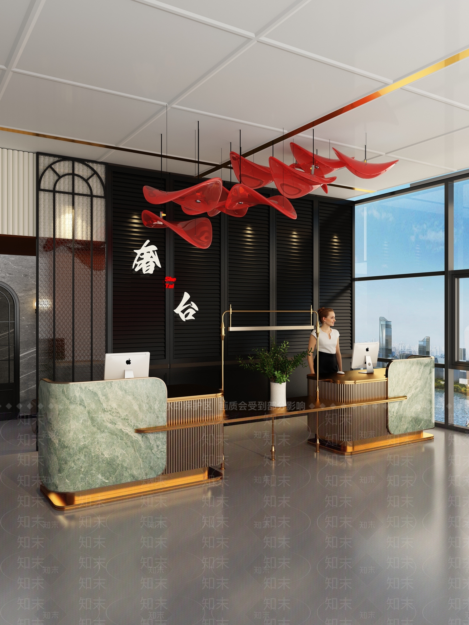 欧式法式大厅3D模型下载【ID:1203504319】