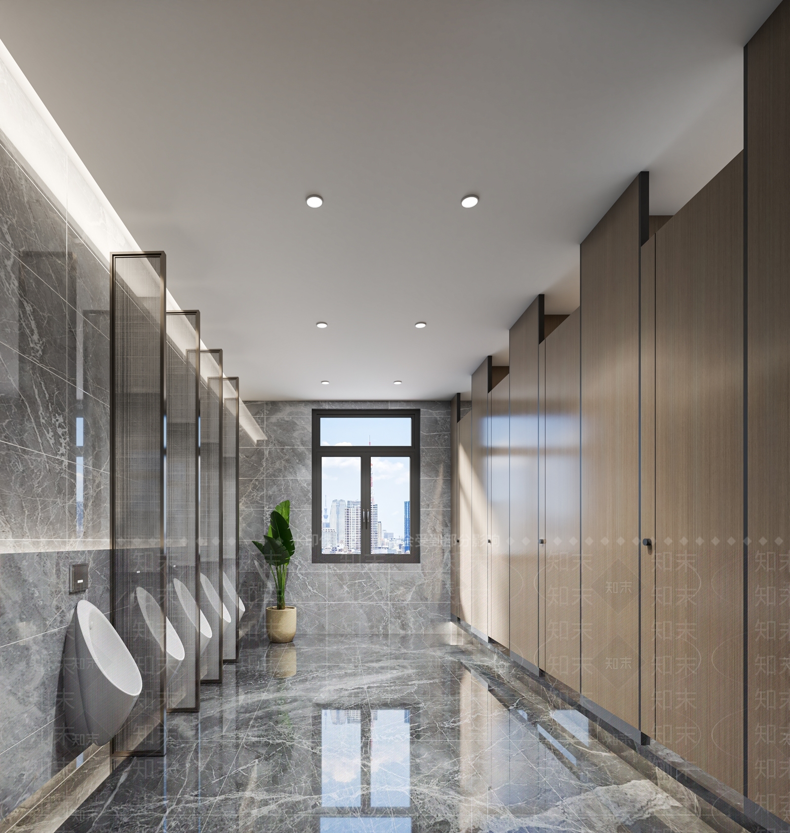 现代简约公共卫生间SU模型下载【ID:1203504311】