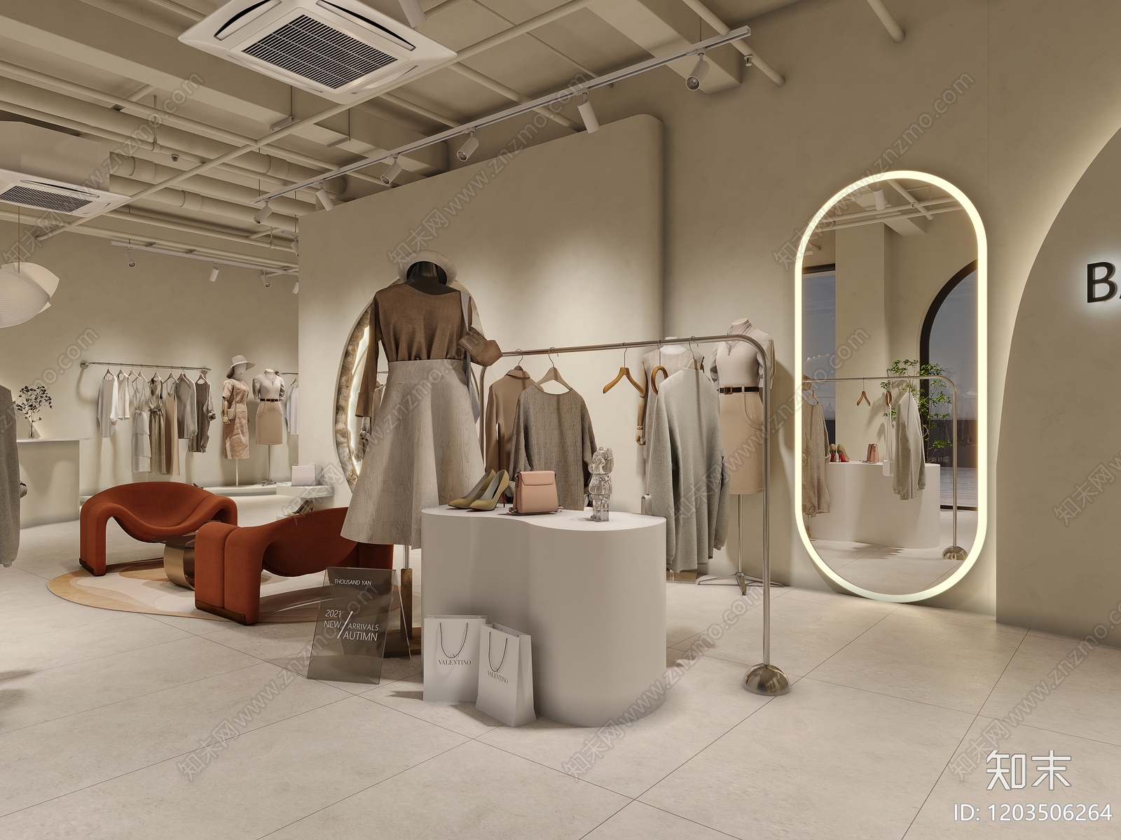 现代服装店cad施工图下载【ID:1203506264】