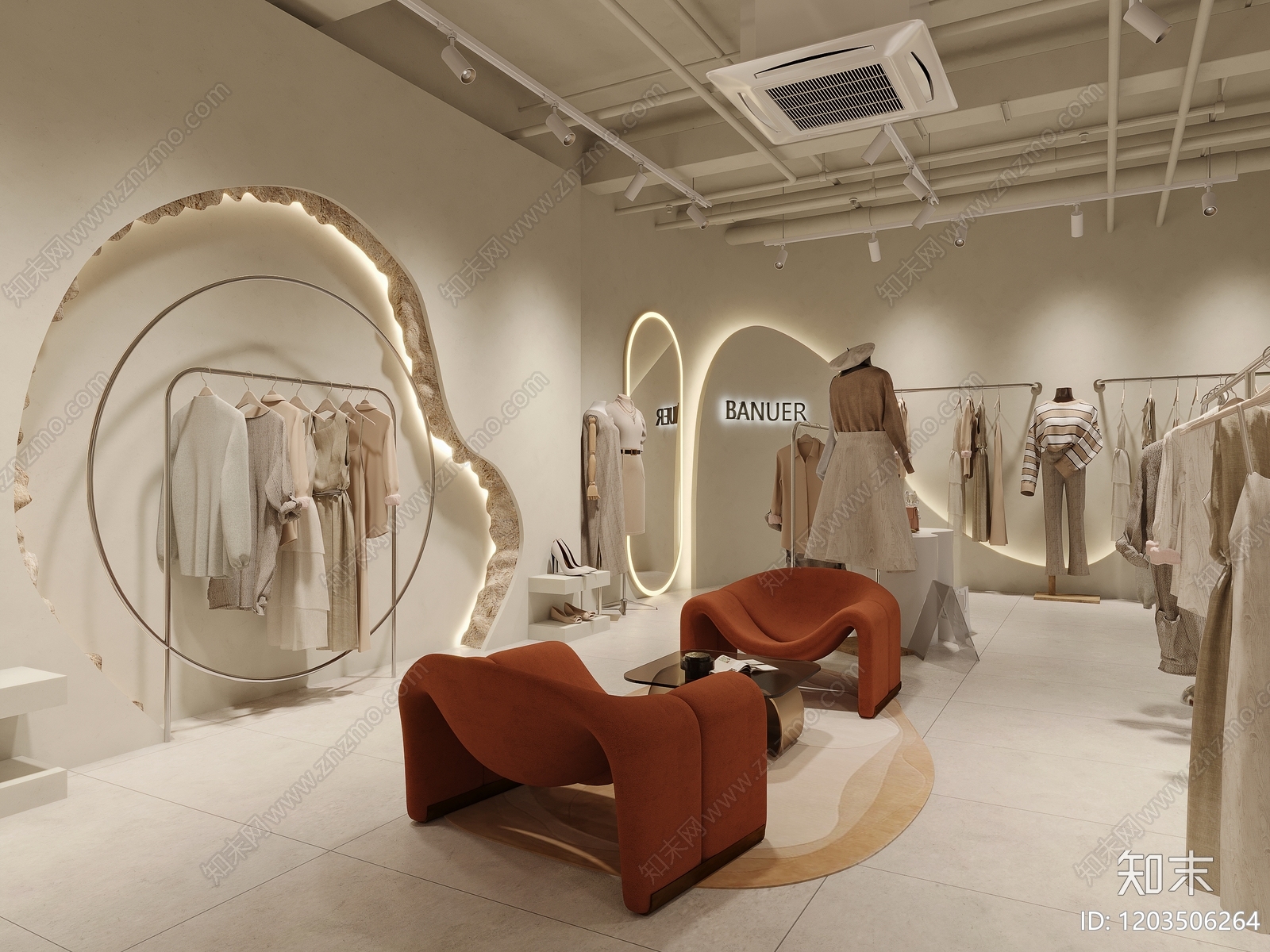 现代服装店cad施工图下载【ID:1203506264】