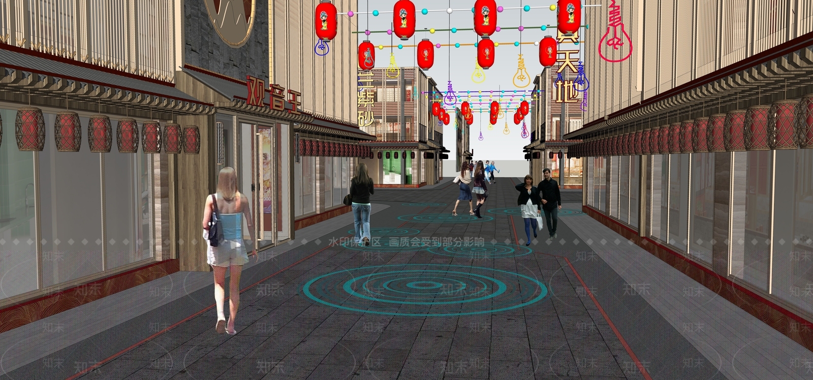 现代商业综合体景观SU模型下载【ID:1203507079】