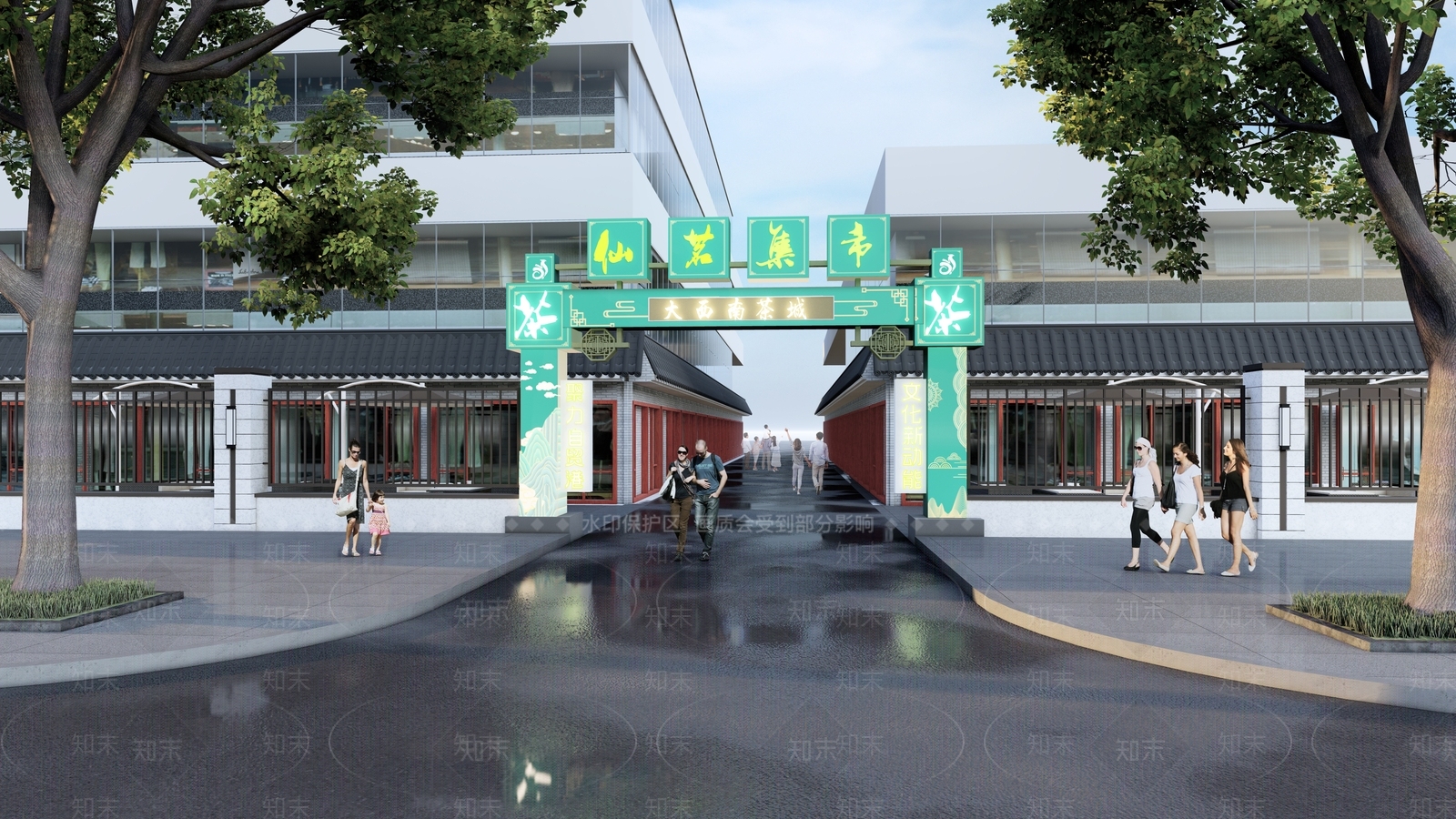 现代入口大门SU模型下载【ID:1203507874】