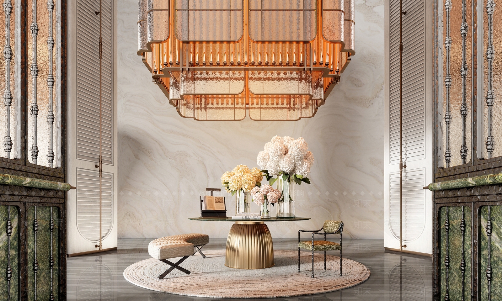 现代轻奢酒店3D模型下载【ID:1203508390】
