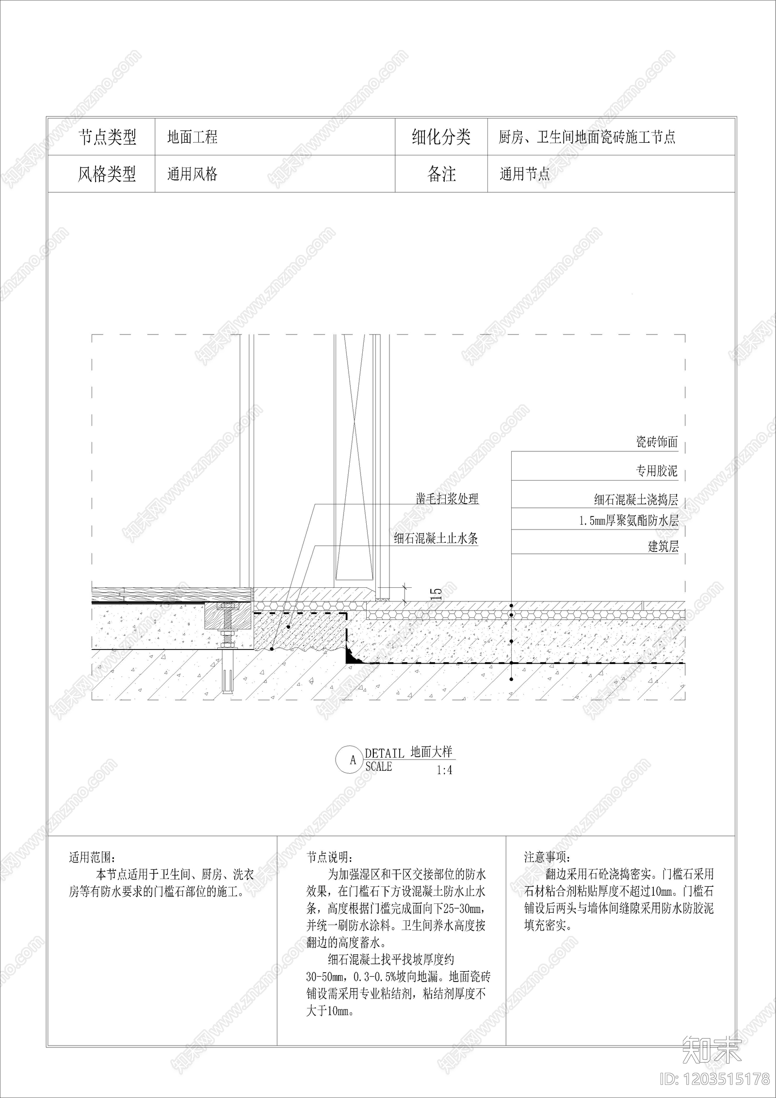厨房施工图下载【ID:1203515178】