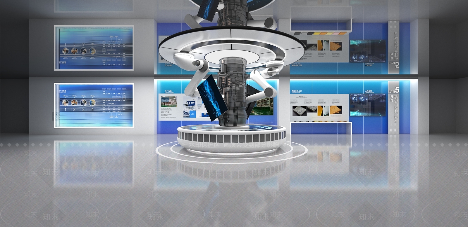 现代工业科技展厅3D模型下载【ID:1203518471】