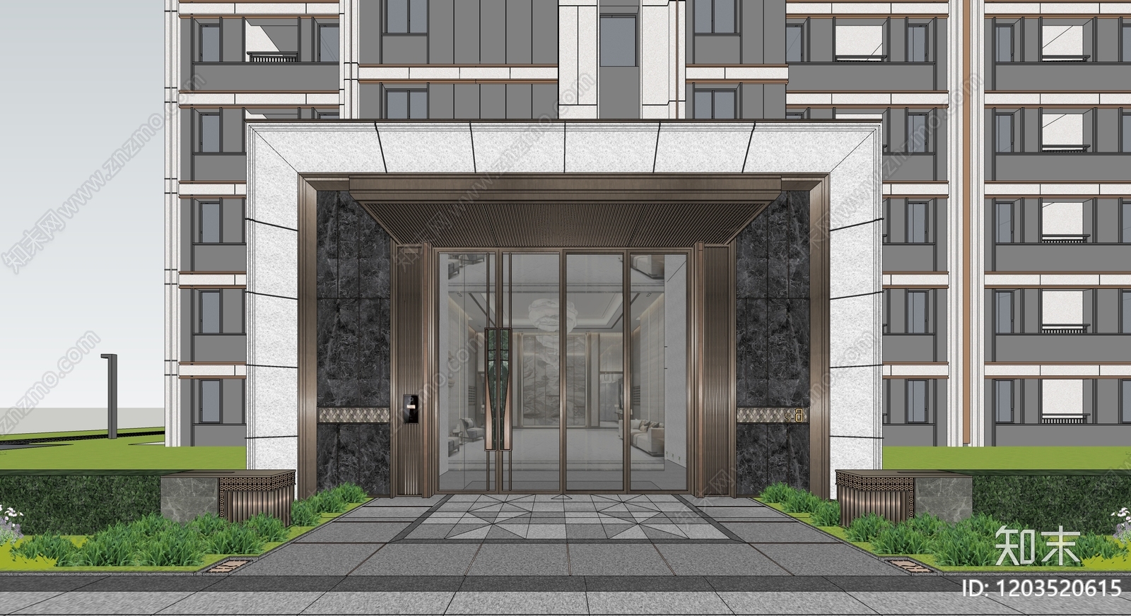 现代住宅楼建筑施工图下载【ID:1203520615】