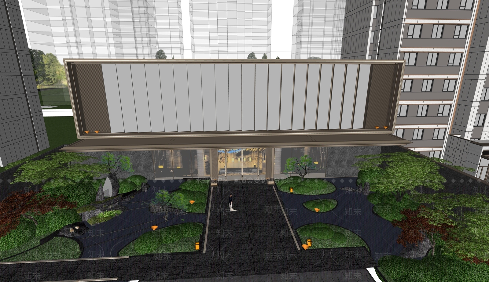 现代小公建SU模型下载【ID:1203523302】