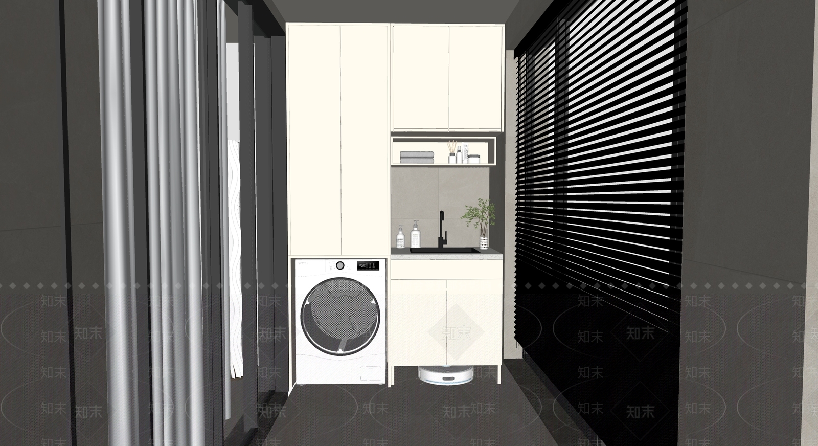 现代家居阳台SU模型下载【ID:1203523813】