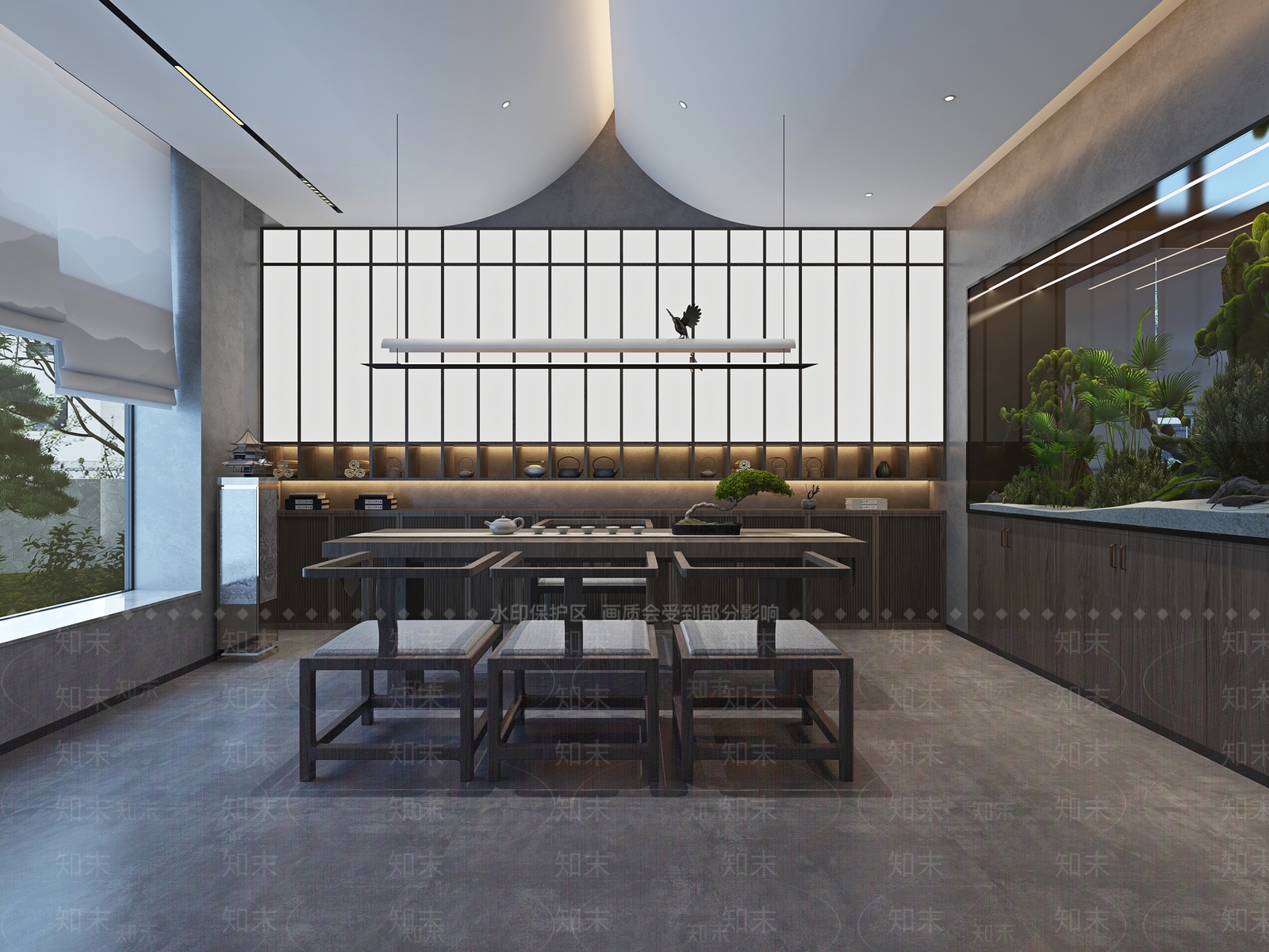 新中式其他娱乐空间3D模型下载【ID:1203524343】