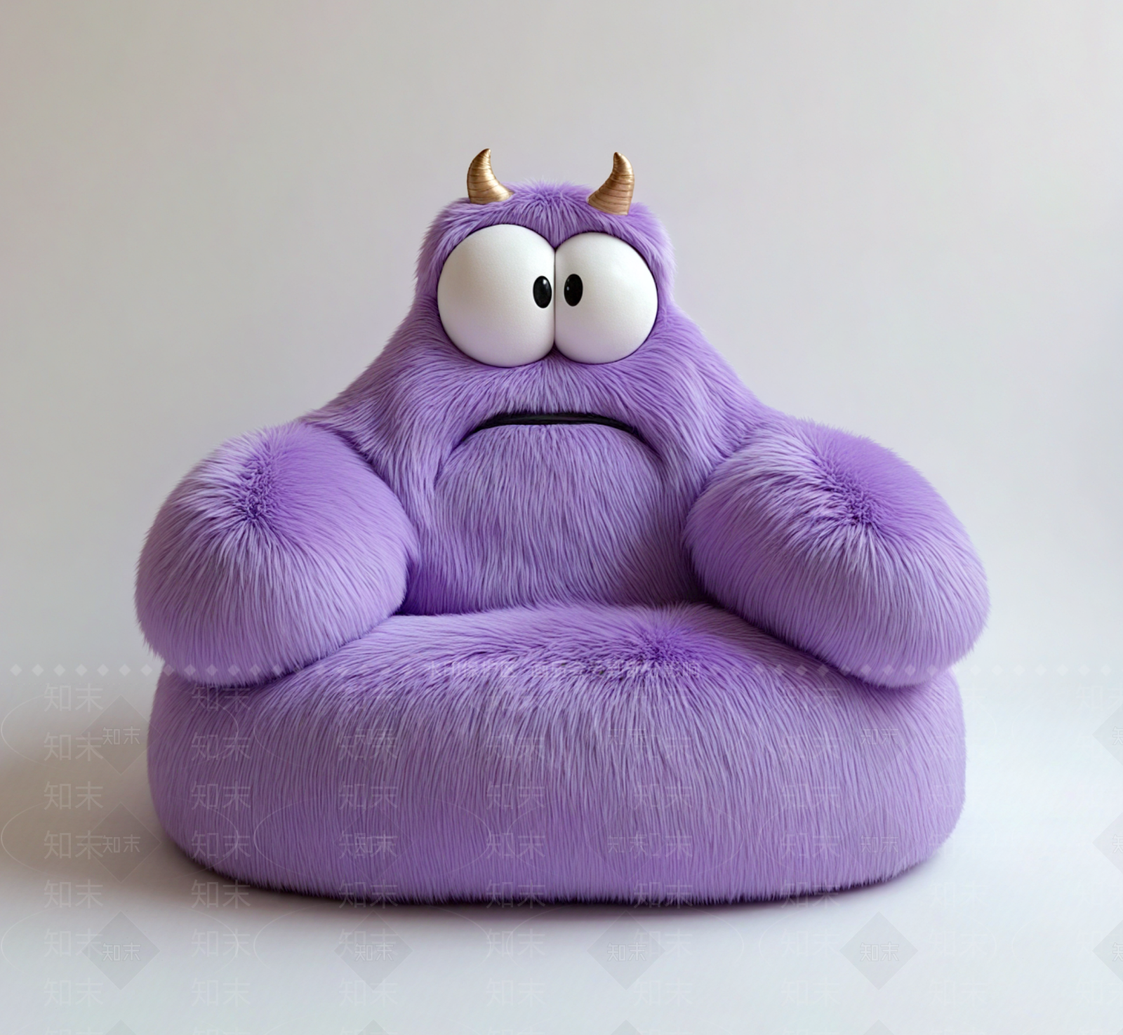 奶油北欧单人沙发3D模型下载【ID:1203525558】