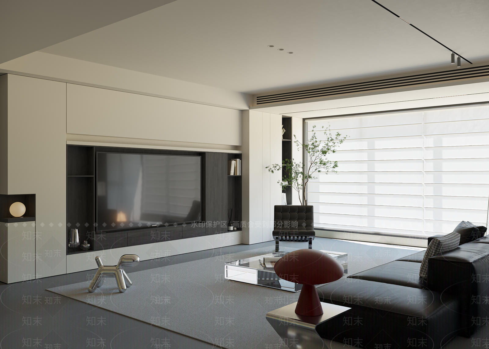 现代极简家居客厅3D模型下载【ID:1203527977】