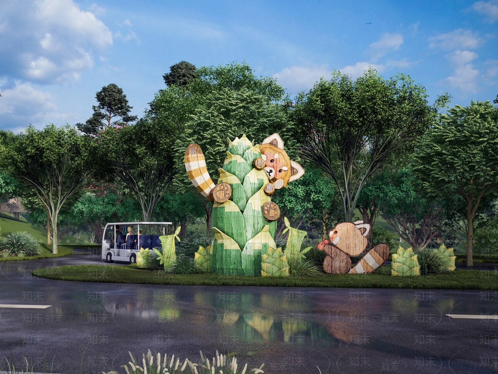 现代文旅项目景观SU模型下载【ID:1203734760】