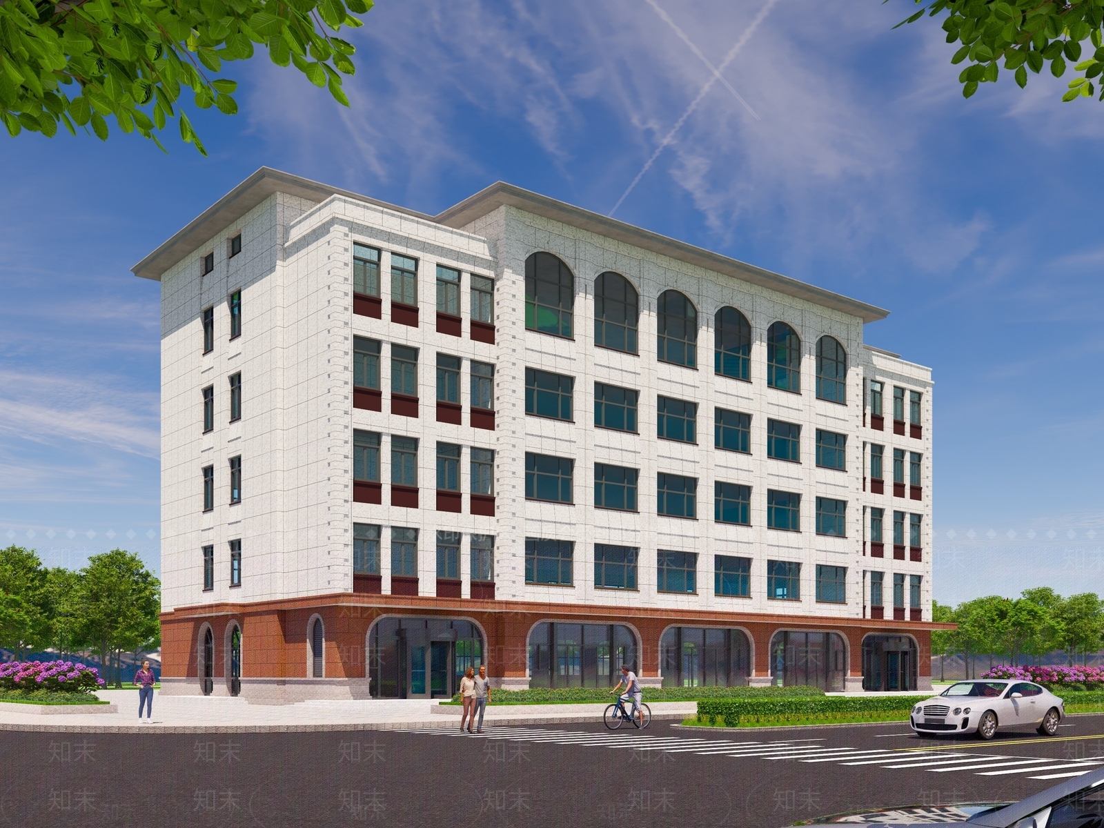 中式北欧办公楼SU模型下载【ID:1203528949】