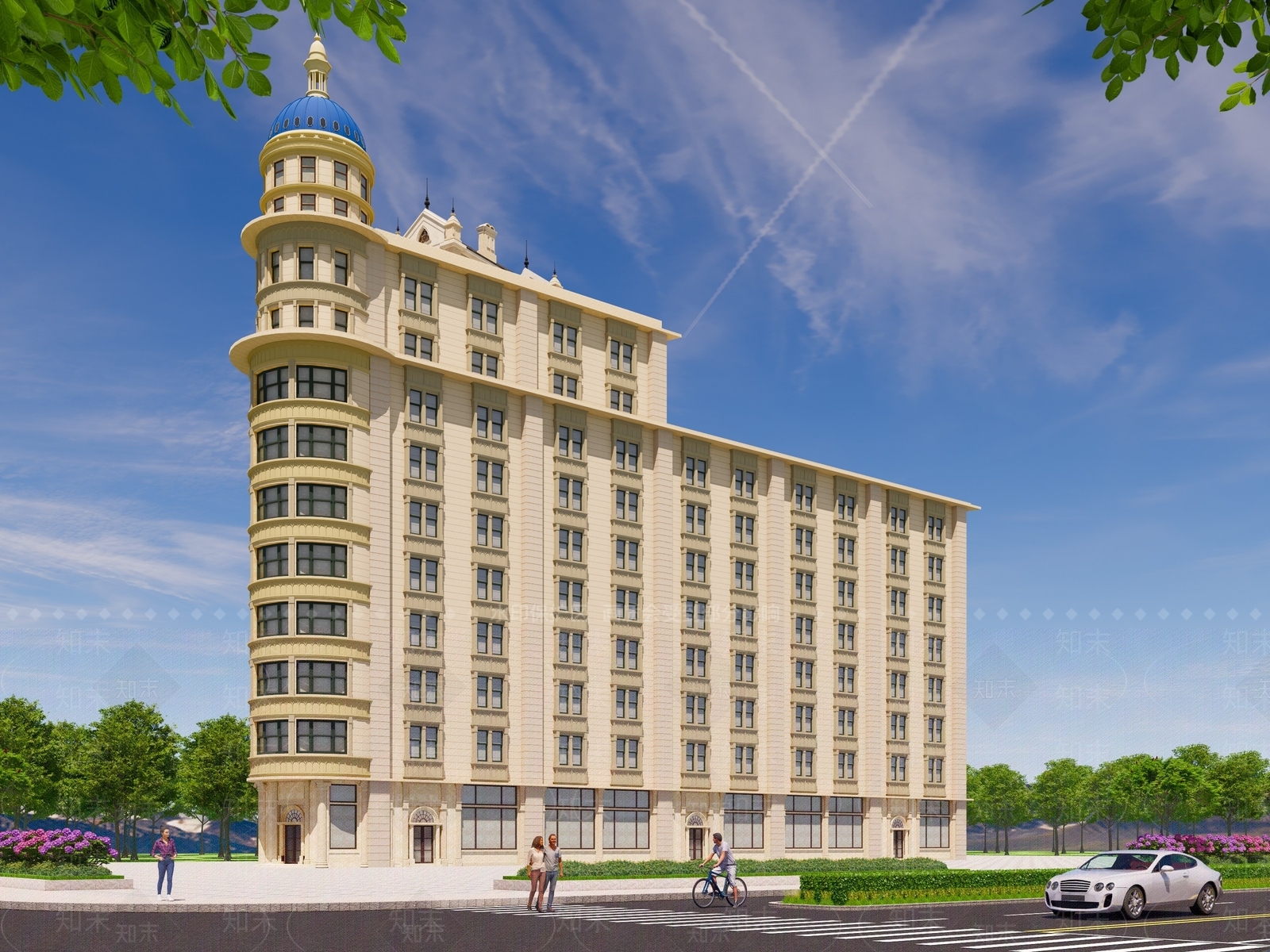 欧式北欧多层住宅SU模型下载【ID:1203529224】