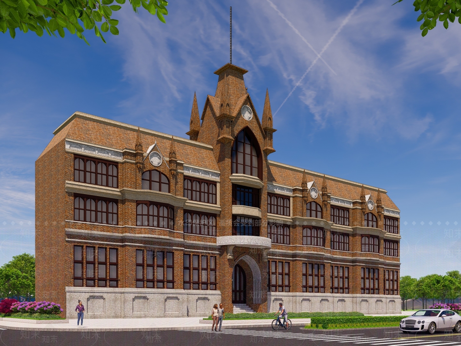 北欧欧式办公楼SU模型下载【ID:1203529359】