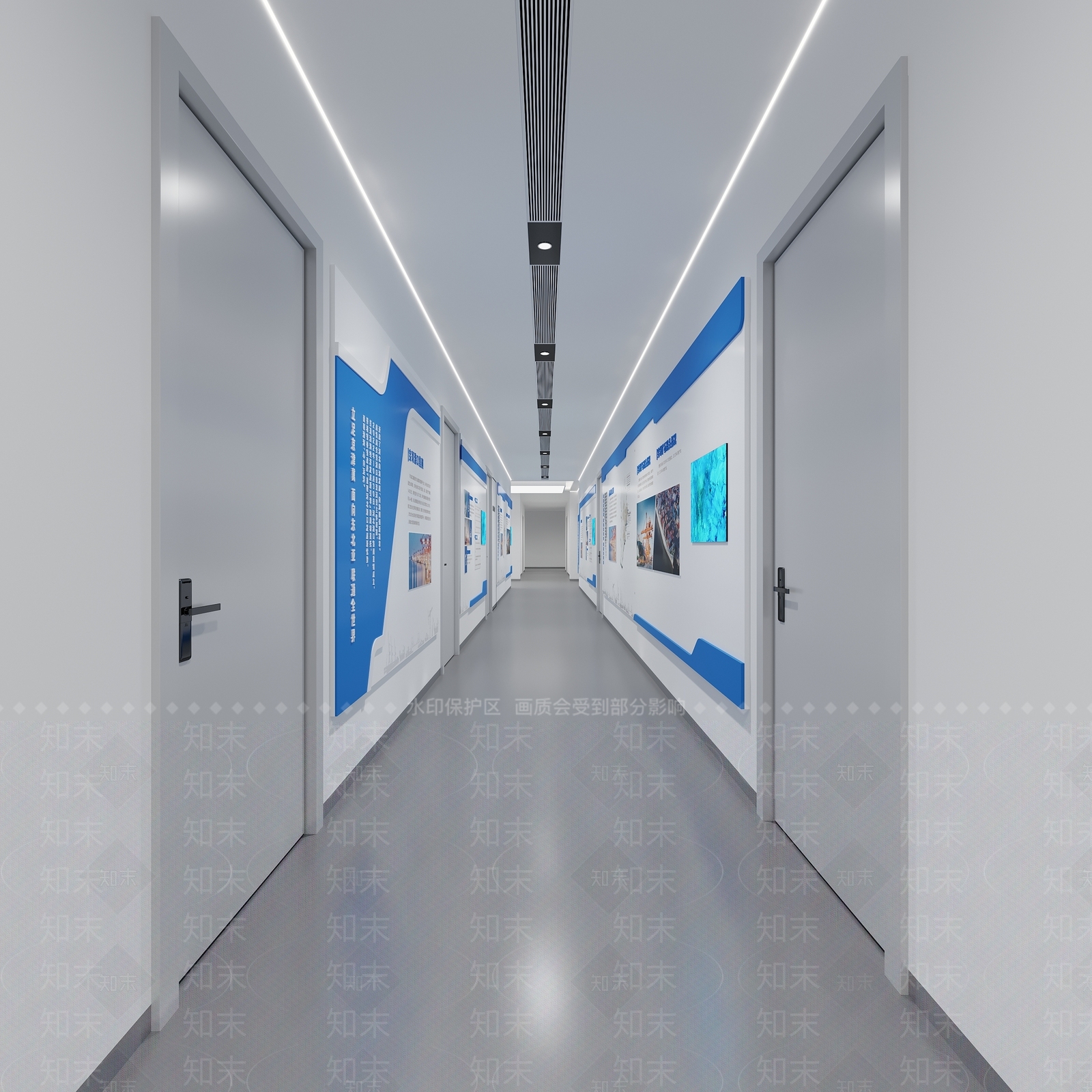 现代简约科技展厅3D模型下载【ID:1203529441】