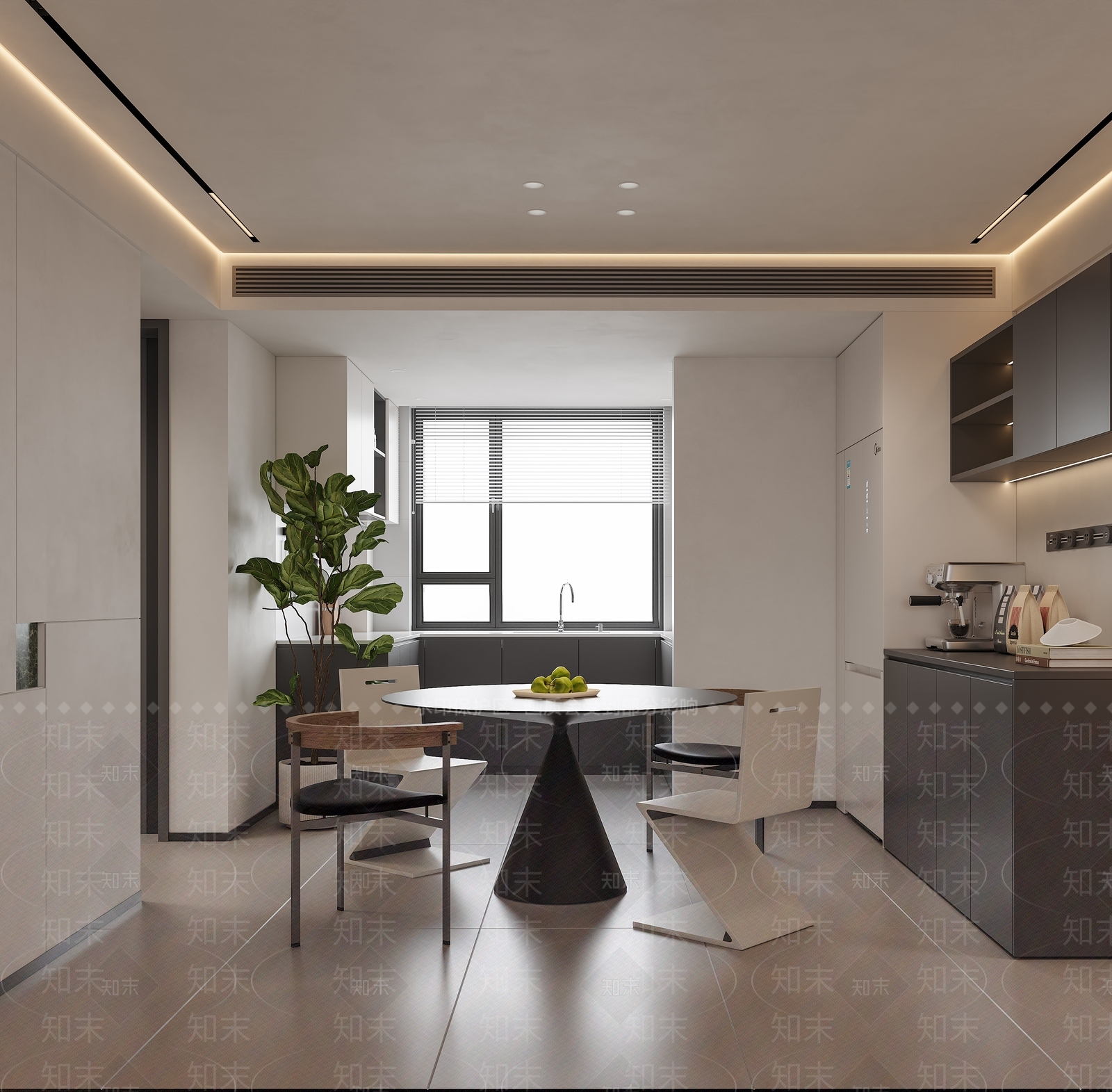 现代客餐厅3D模型下载【ID:1221493528】