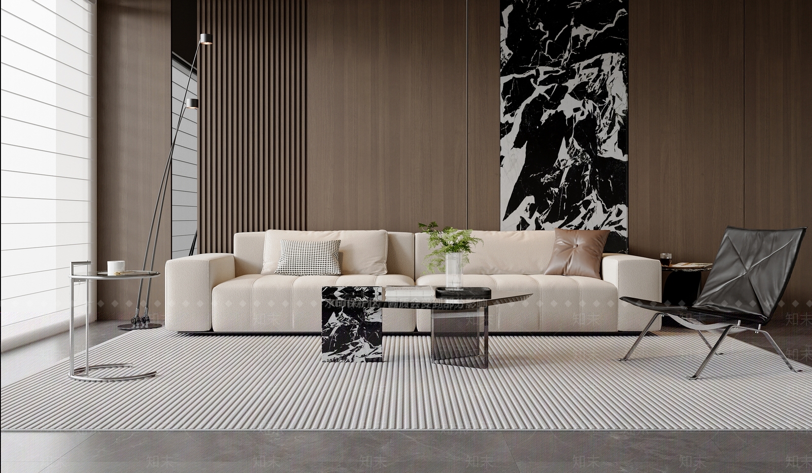 现代意式沙发组合SU模型下载【ID:1203531700】