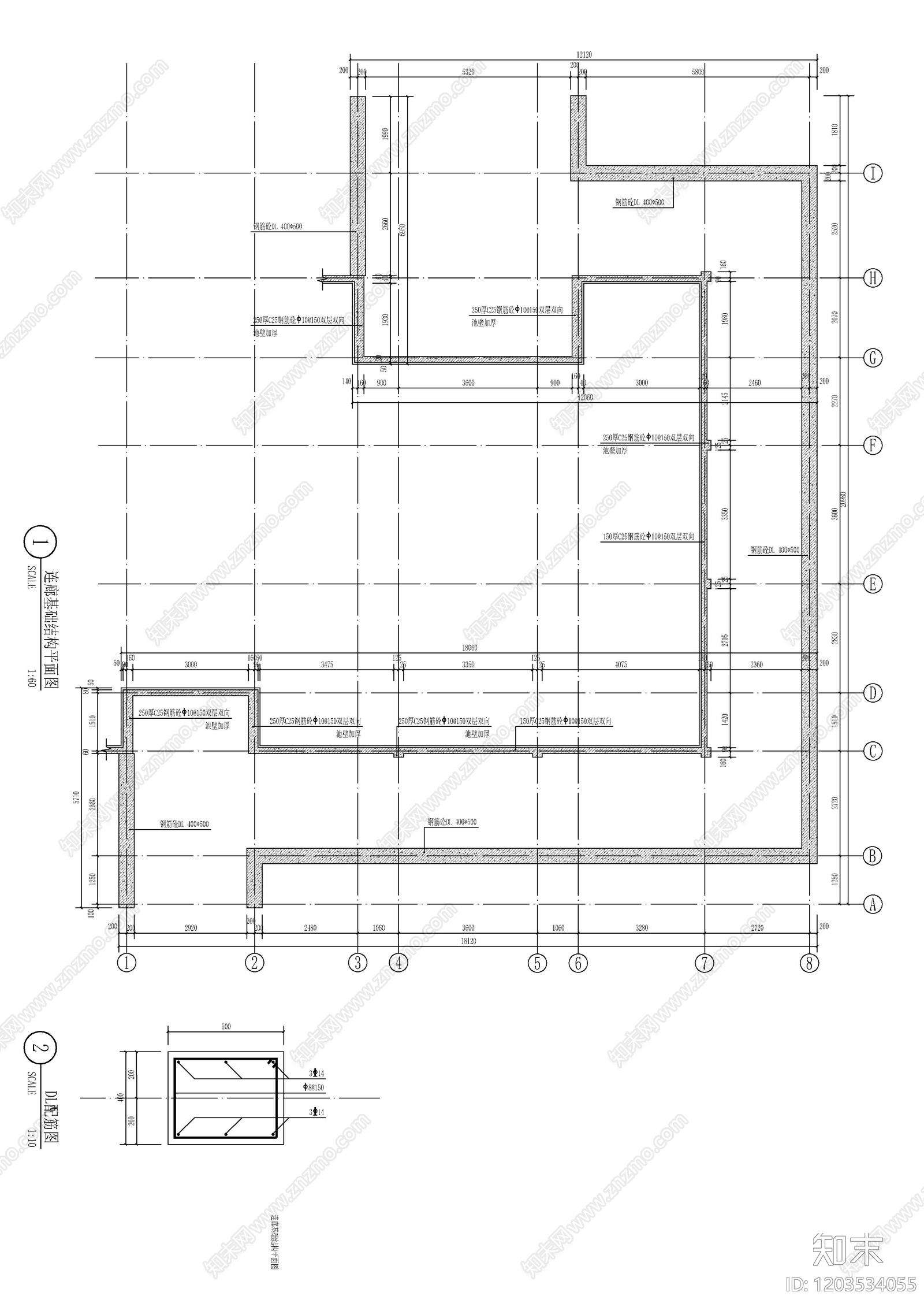 现代廊架cad施工图下载【ID:1203534055】
