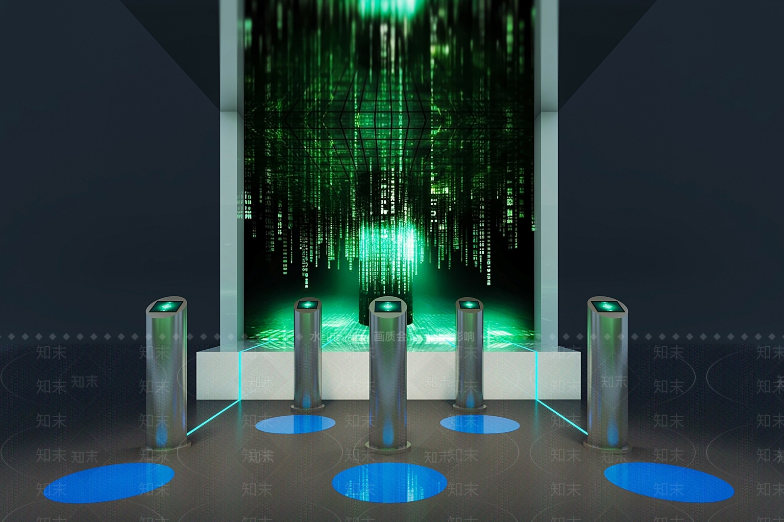 现代简约科技展厅3D模型下载【ID:1203538285】