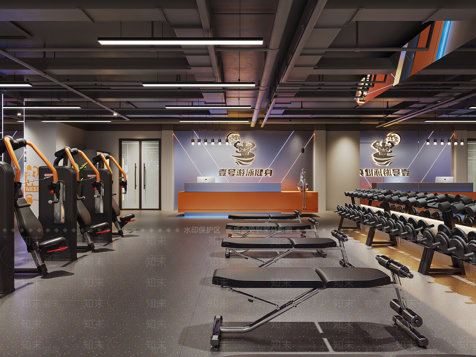 工业健身房3D模型下载【ID:1203538329】