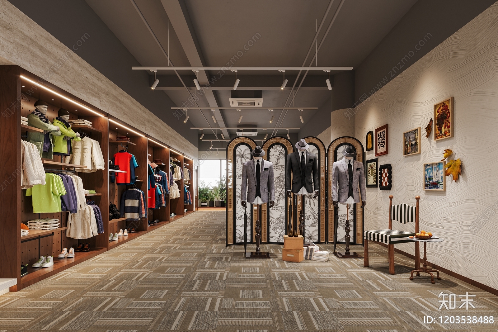 现代服装店cad施工图下载【ID:1203538488】