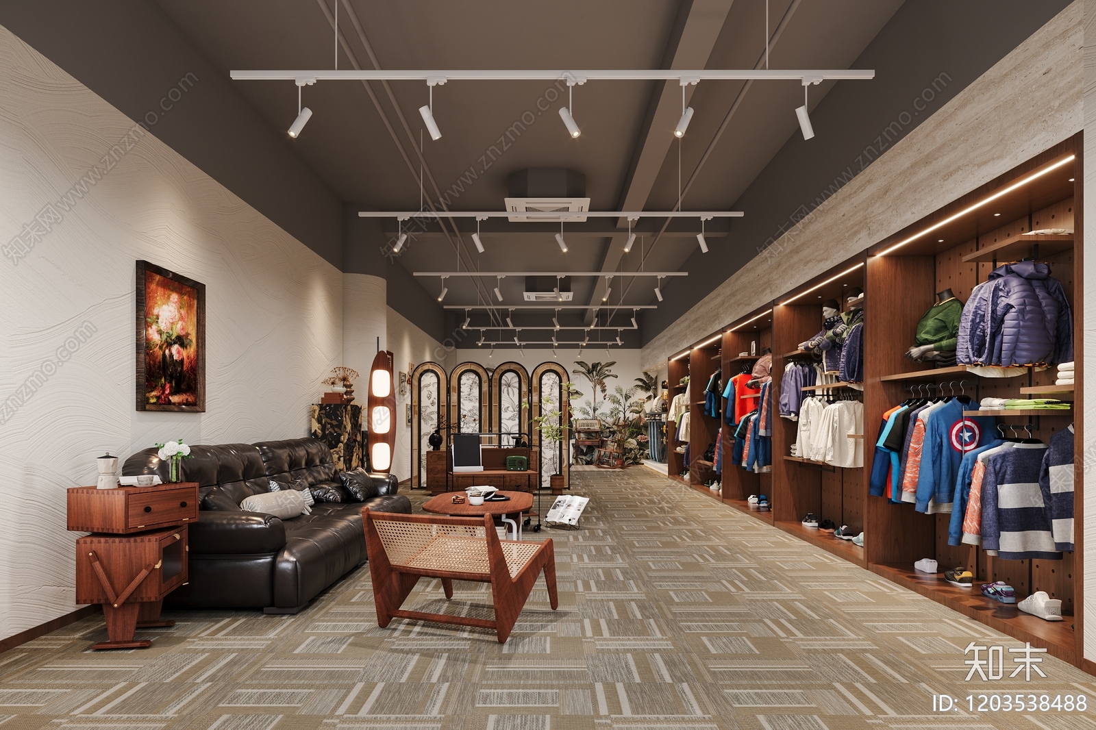 现代服装店cad施工图下载【ID:1203538488】