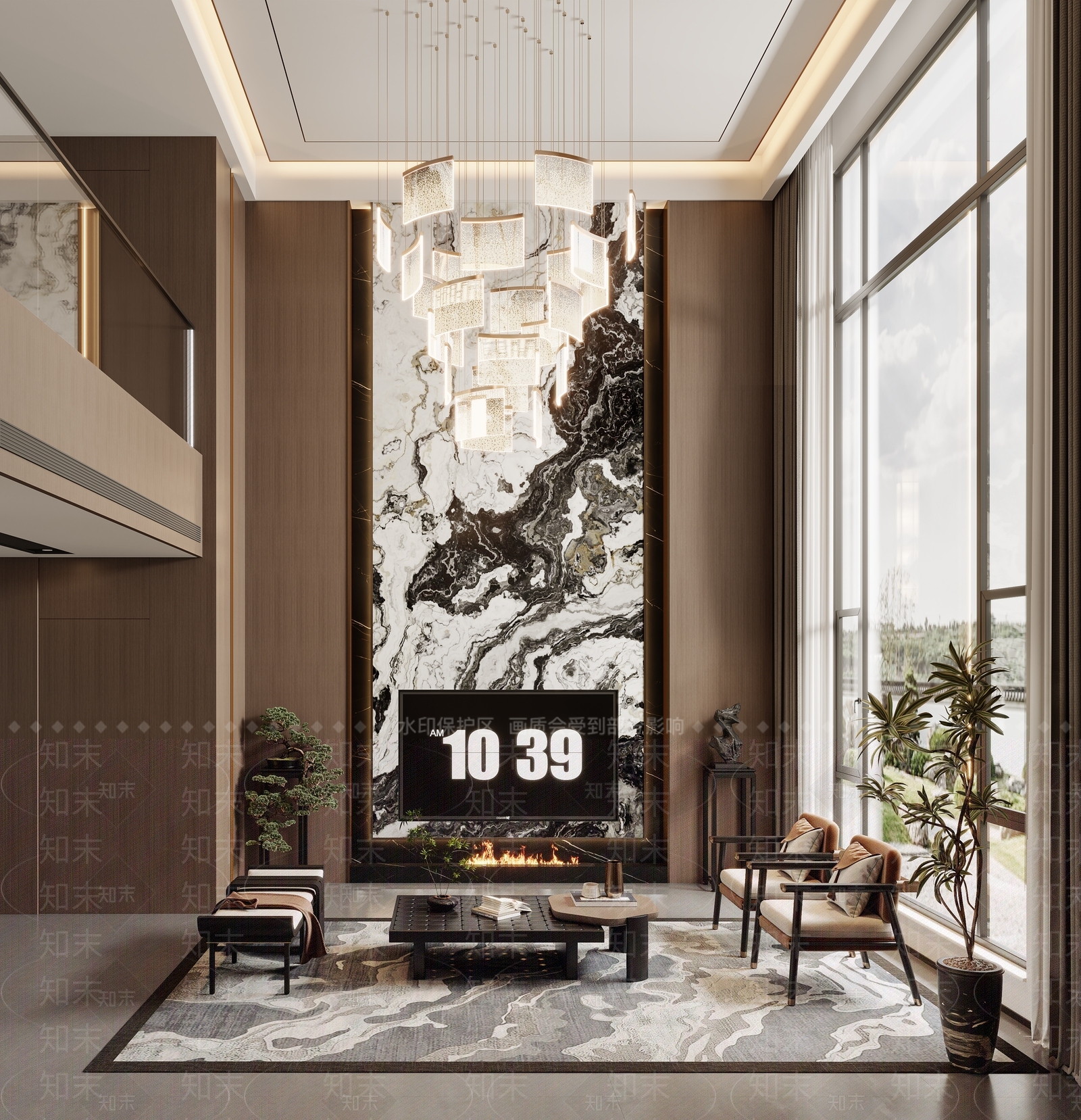 新中式家居客厅3D模型下载【ID:1203540981】