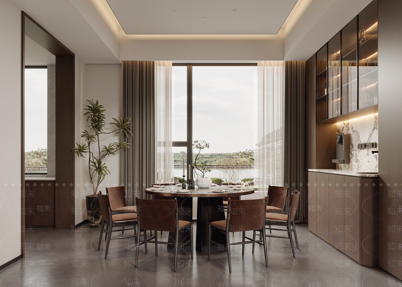 新中式家居客厅3D模型下载【ID:1203540981】