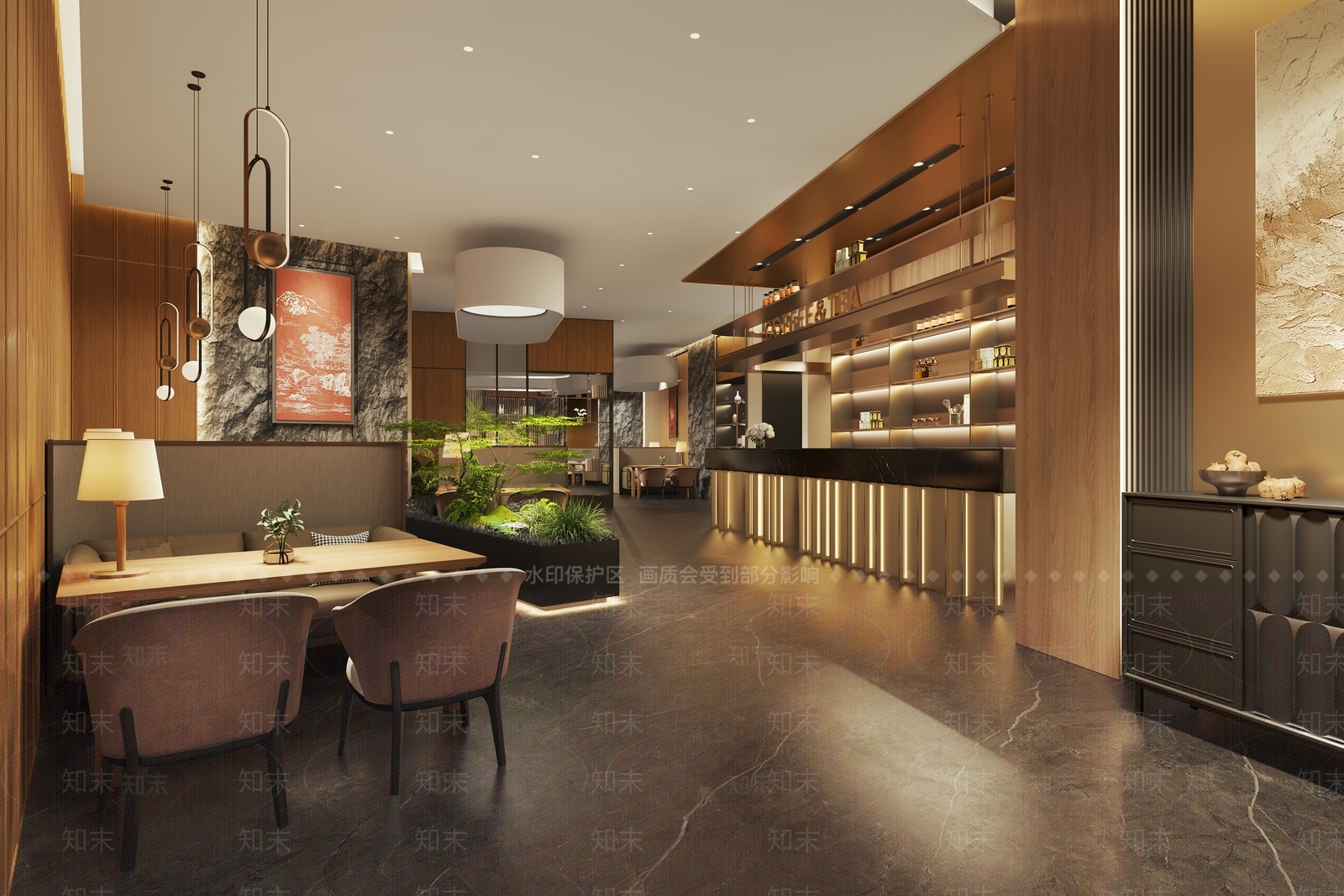 现代意式咖啡厅3D模型下载【ID:1203544671】