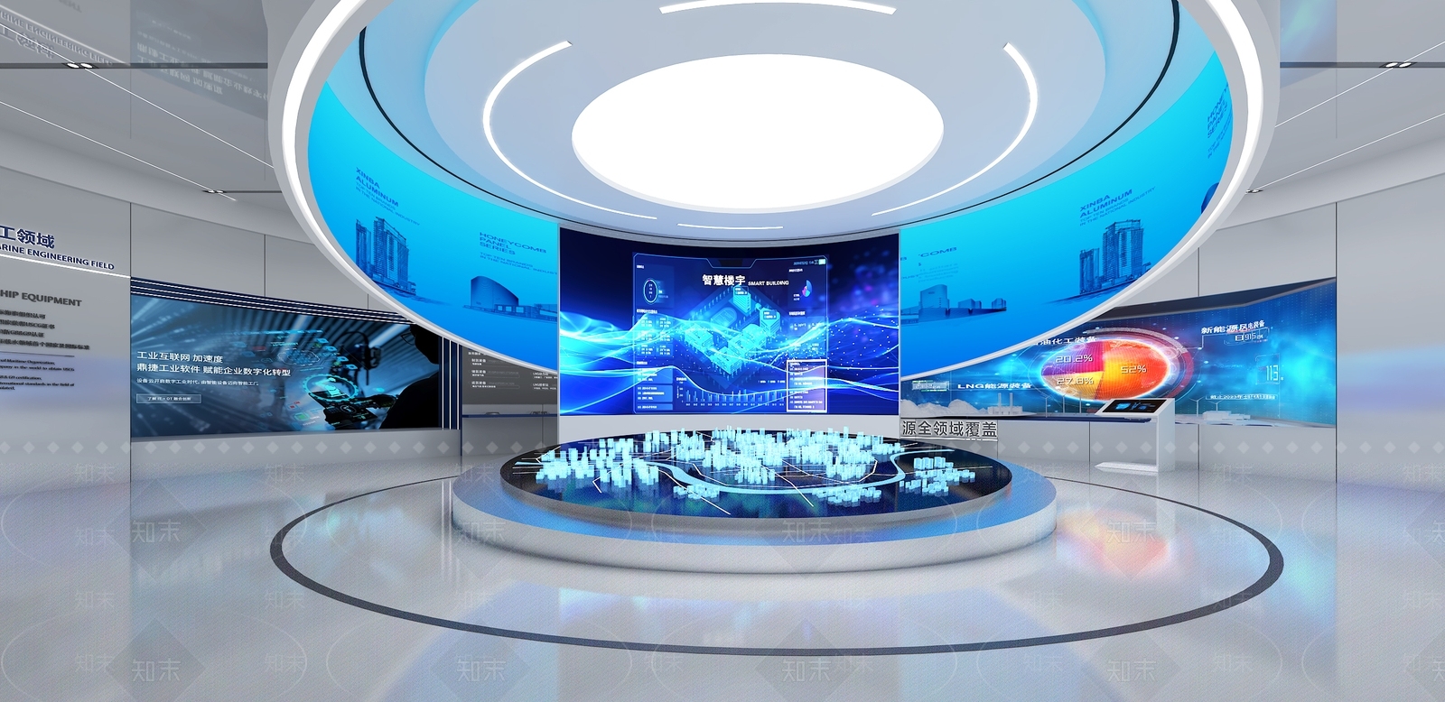现代简约科技展厅3D模型下载【ID:1203544776】