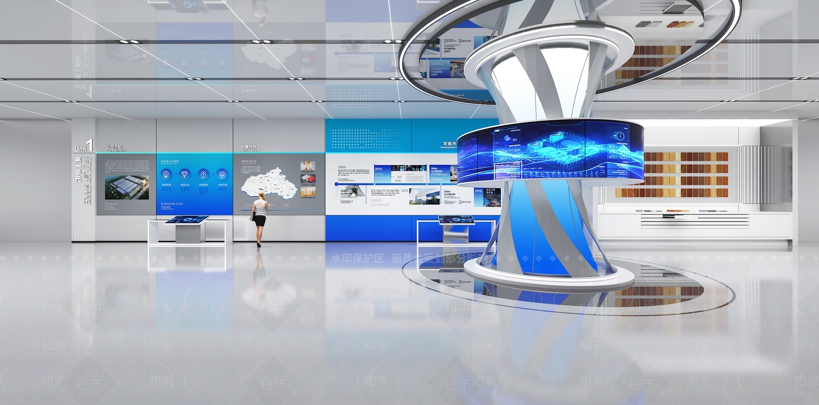 现代简约科技展厅3D模型下载【ID:1203545930】