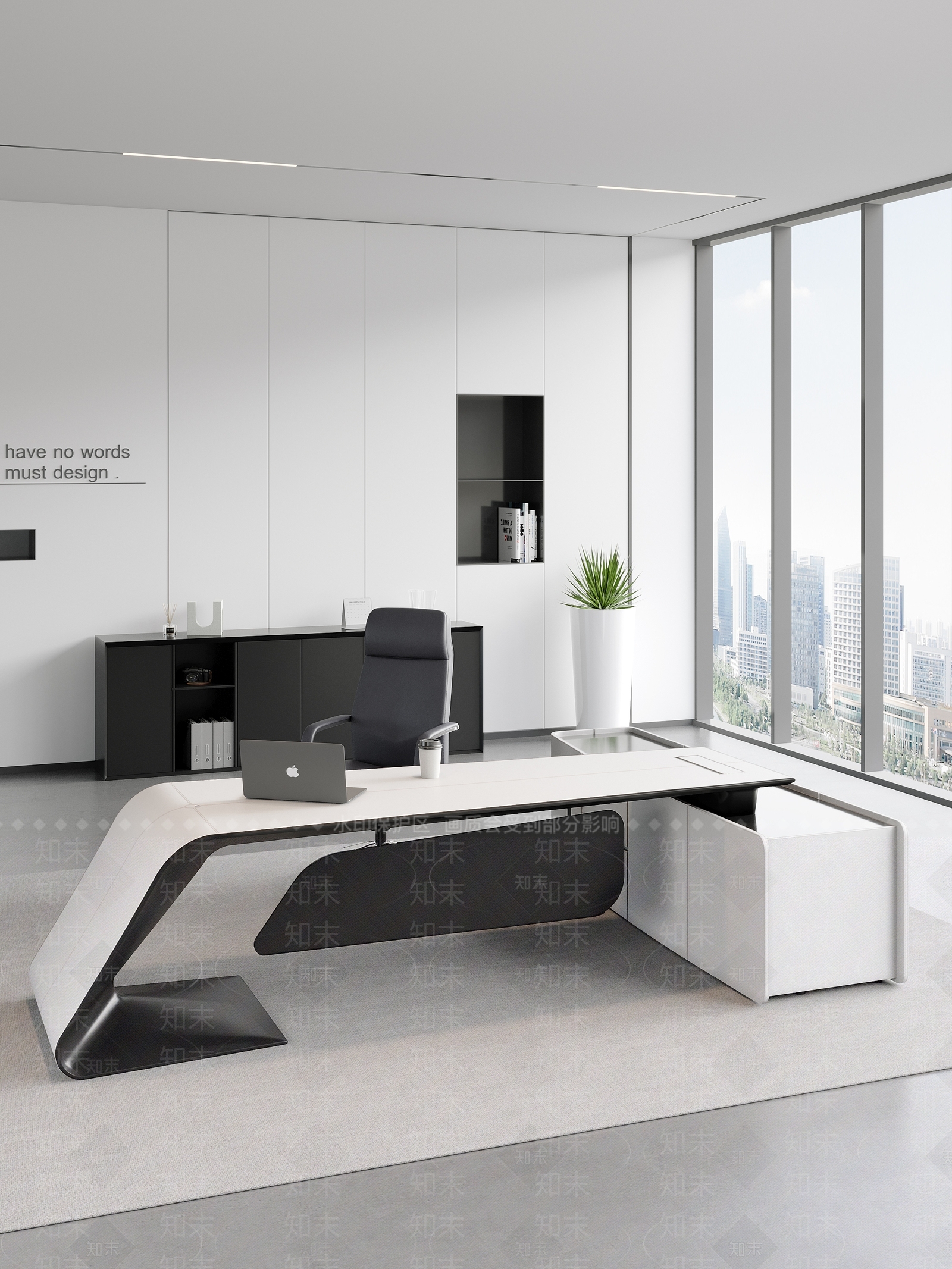 现代办公桌3D模型下载【ID:1203553891】