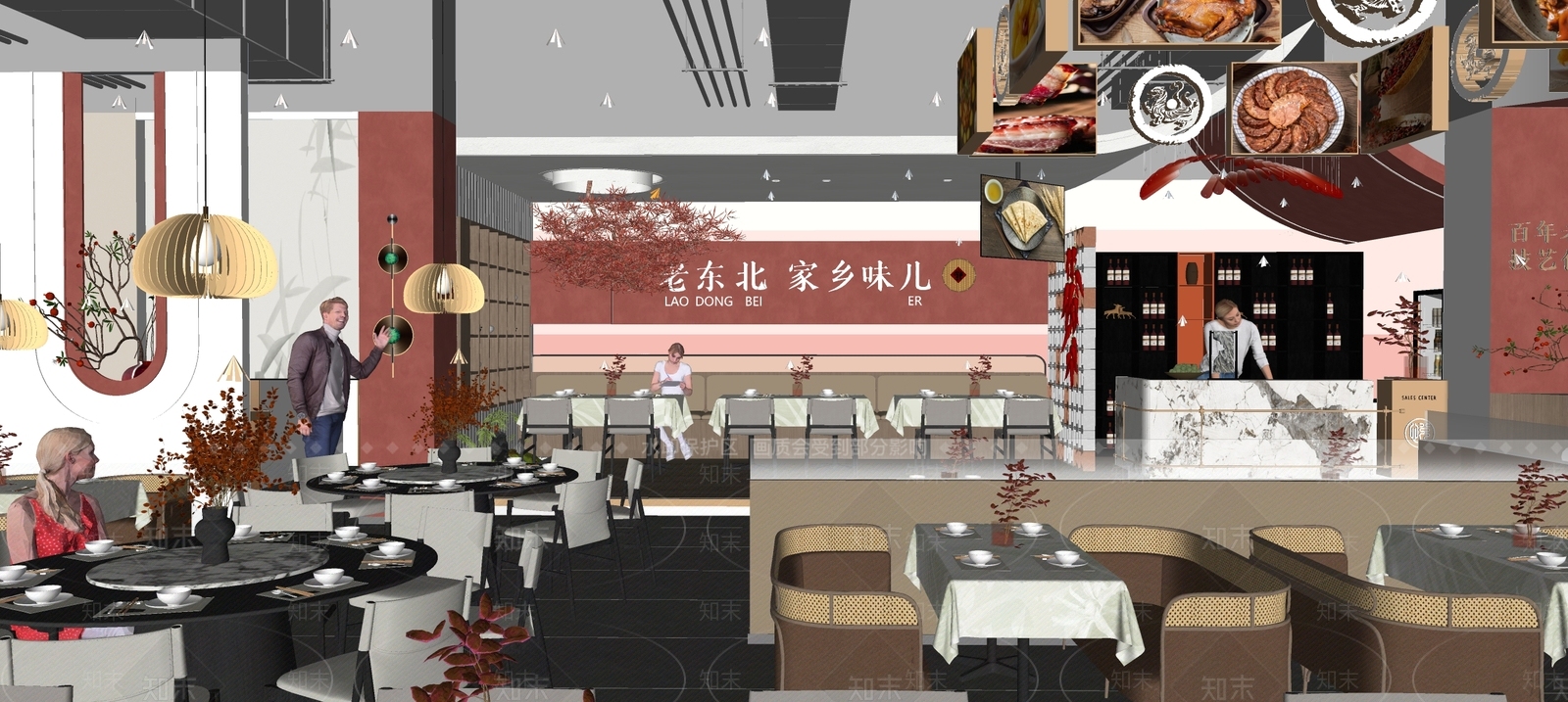 现代中餐厅SU模型下载【ID:1203557328】