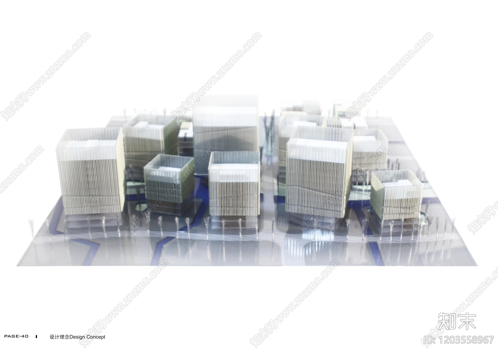 现代产业园建筑cad施工图下载【ID:1203558967】