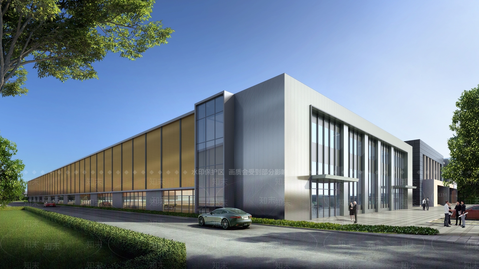 现代工业厂房SU模型下载【ID:1203560241】