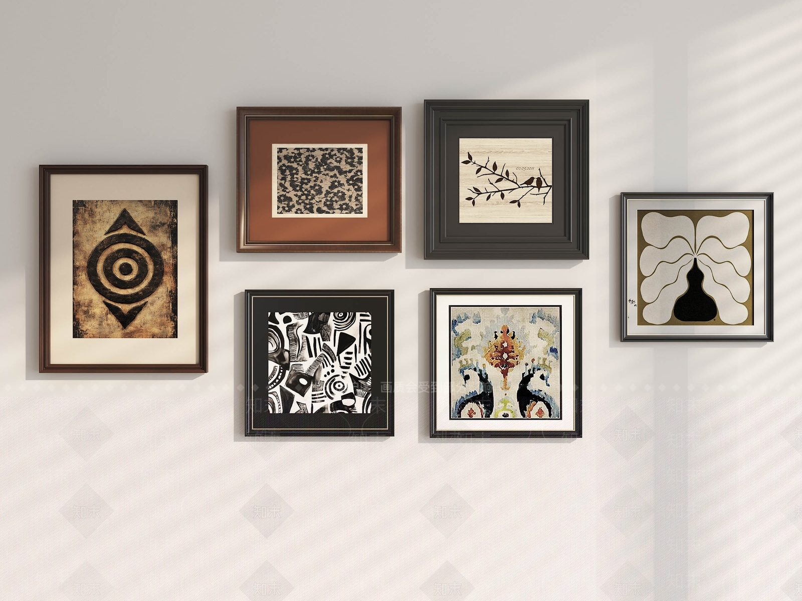 中古现代挂画3D模型下载【ID:1203562897】