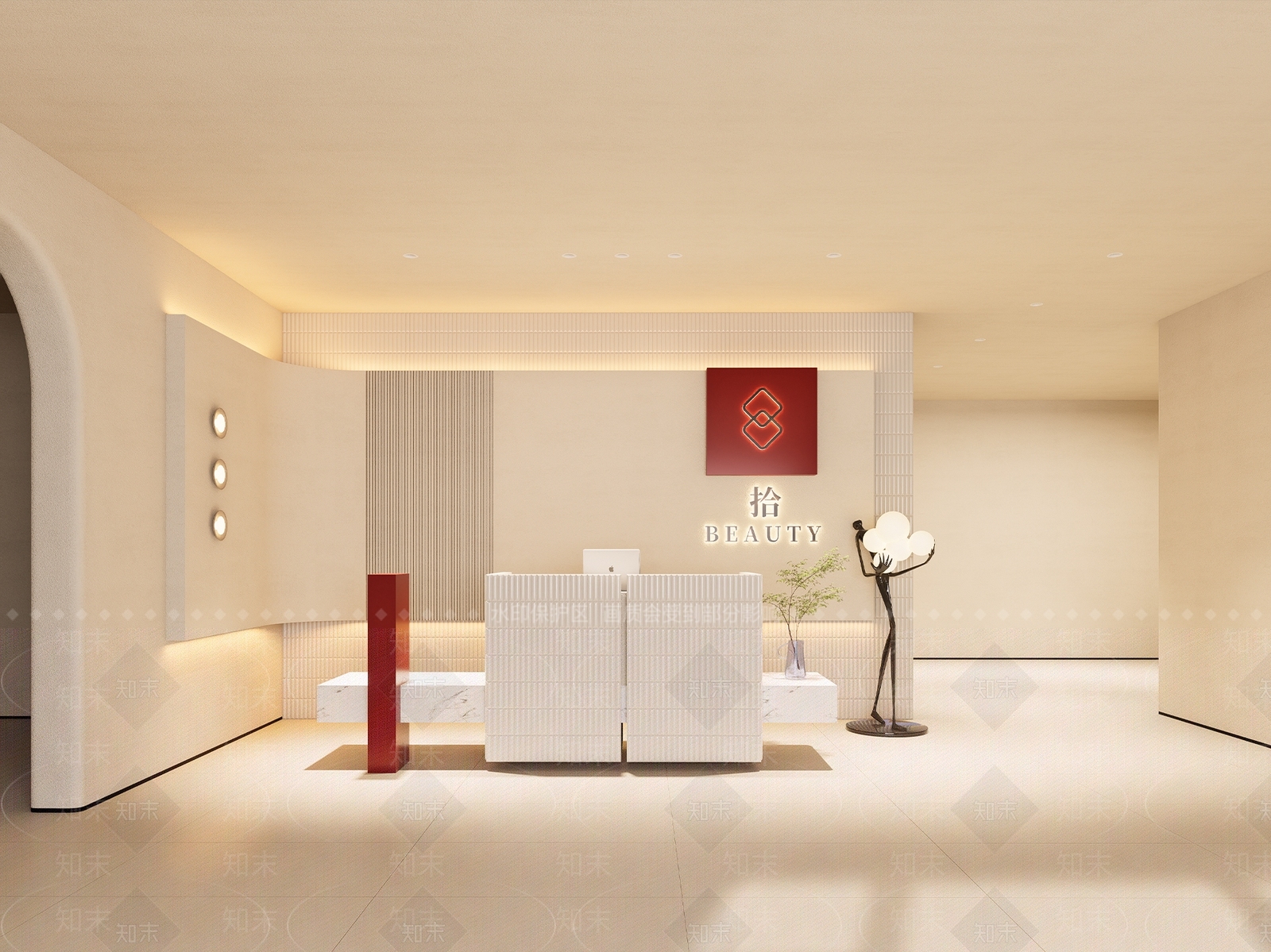 奶油侘寂美妆店SU模型下载【ID:1203564106】