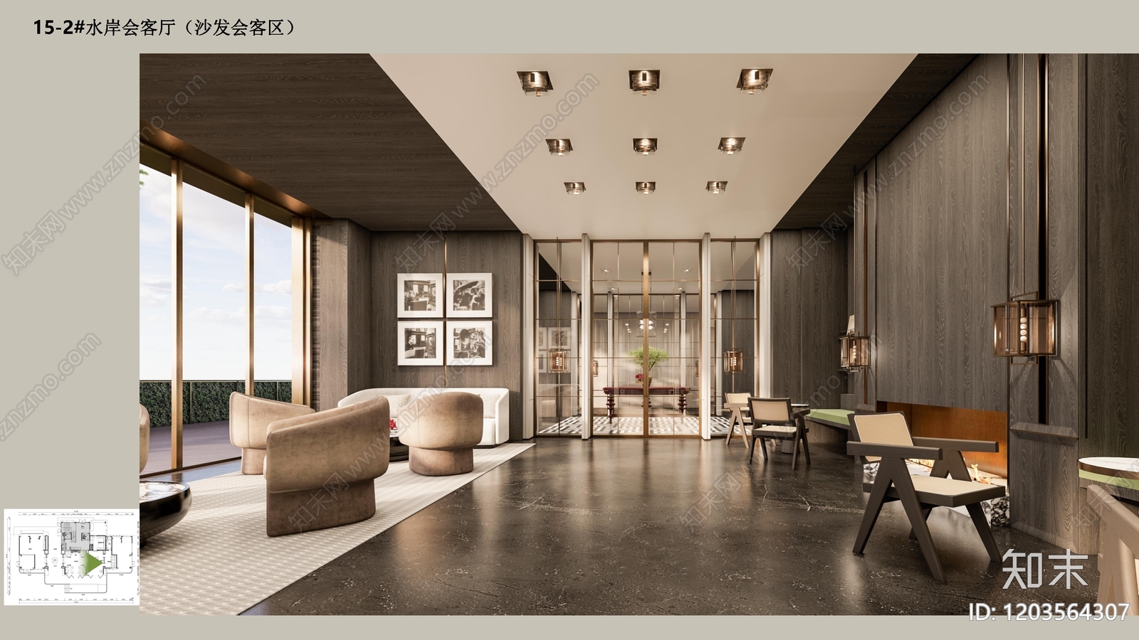 现代极简架空层景观下载【ID:1203564307】