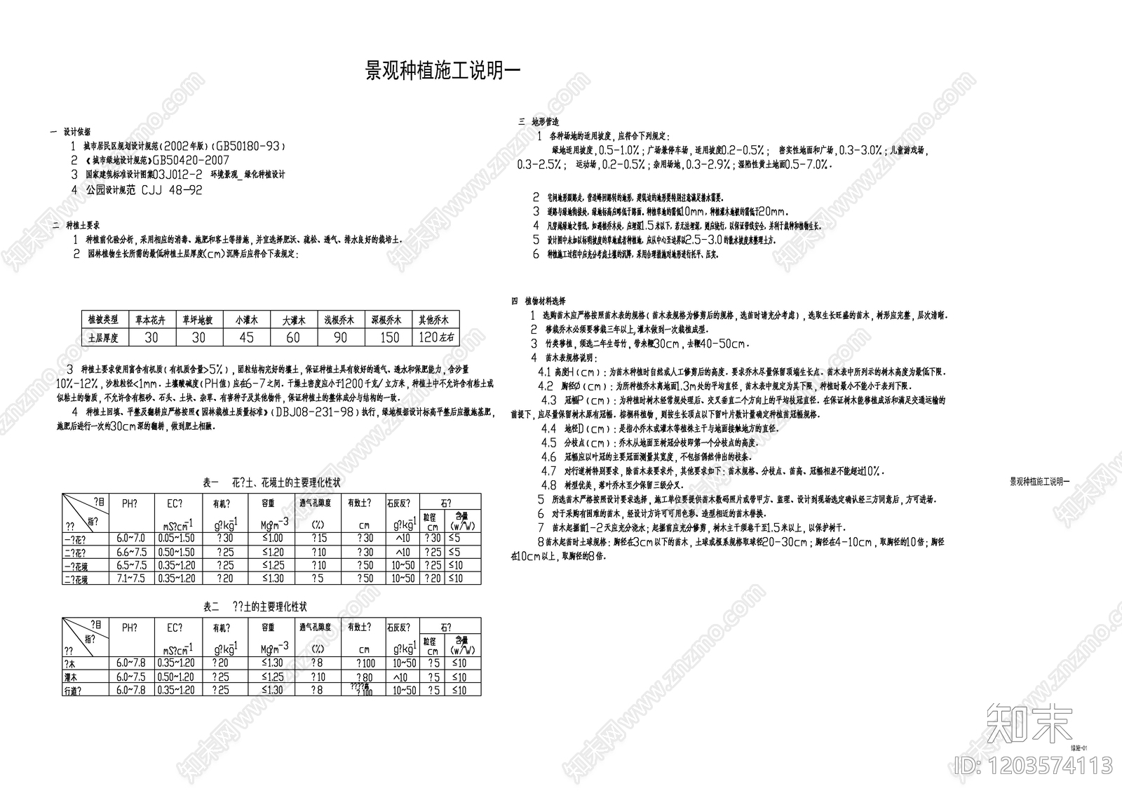 现代设计说明cad施工图下载【ID:1203574113】