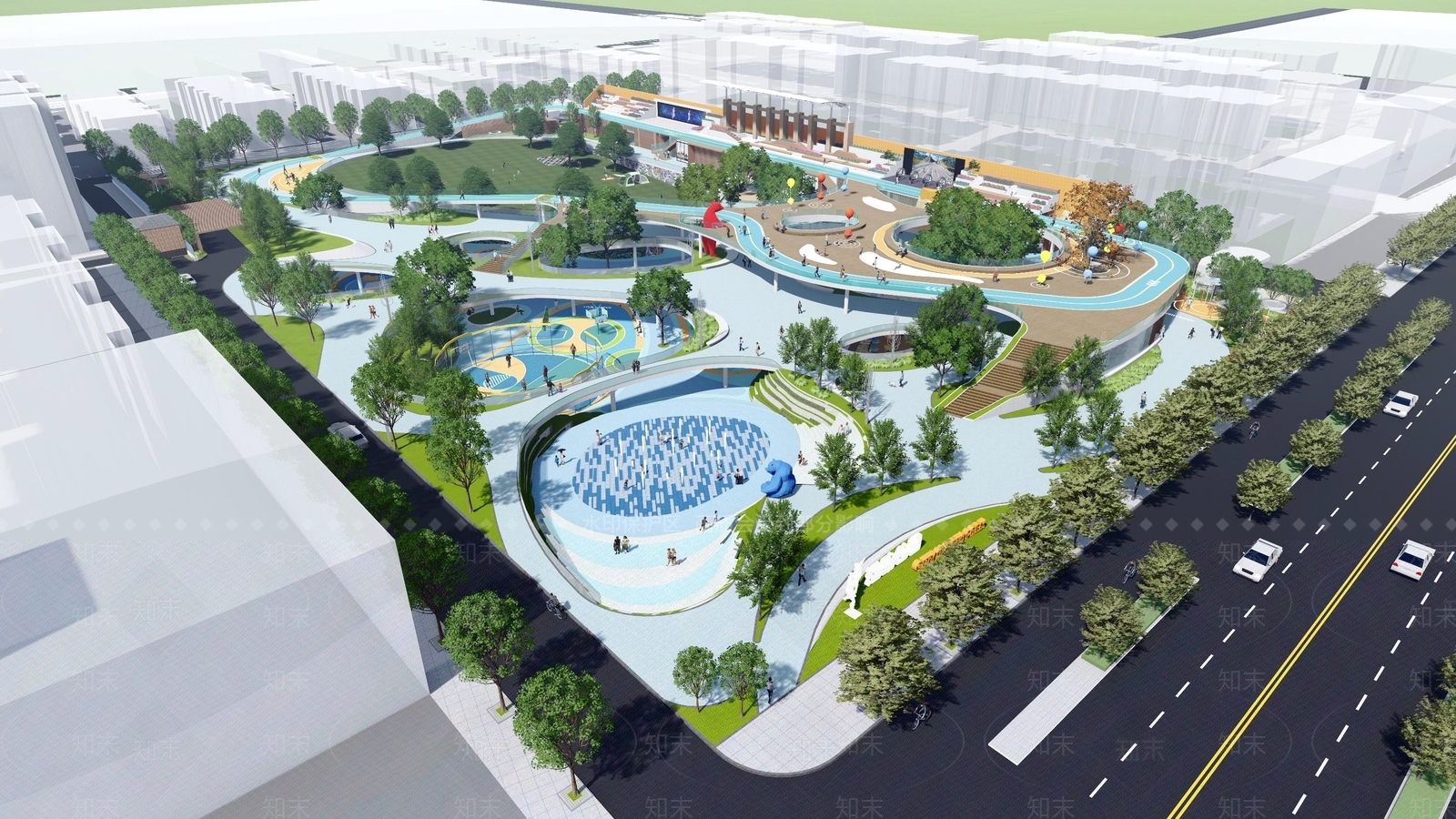 现代体育公园SU模型下载【ID:1203574662】