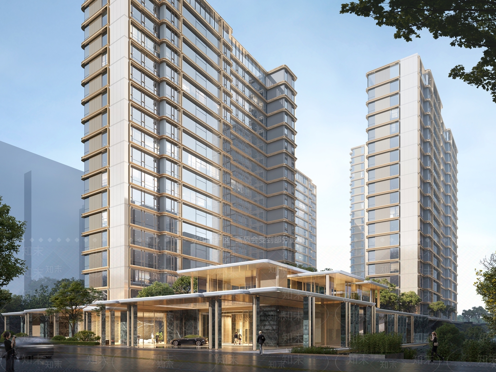 现代简约小区建筑SU模型下载【ID:1203575187】